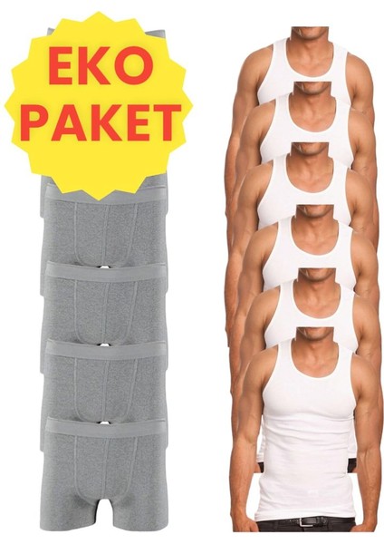 Eko Set 12'li Paket Erkek Iç Çamaşır Seti 6 Adet Atlet 6 Adet fırsatları