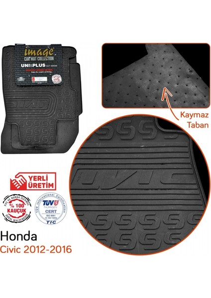 Honda Civic Hb/sedan 2012-2016 Siyah Kauçuk Paspas 4 Parça fiyatları