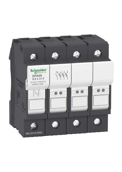 DF83N - Tesys Sigorta Bağlantı Kesici 3p N 25A - Sigorta Boyutu 8,5 x 31,5 mm