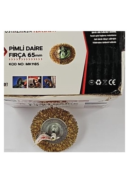 Kazancı Bytek Pimli Saçaklı Dairesel Fırça 65MM