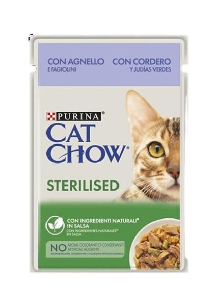 Cat Chow Sterilised Kuzu Etli Kısırlaştırılmış Konserve Kedi Maması 85 gr