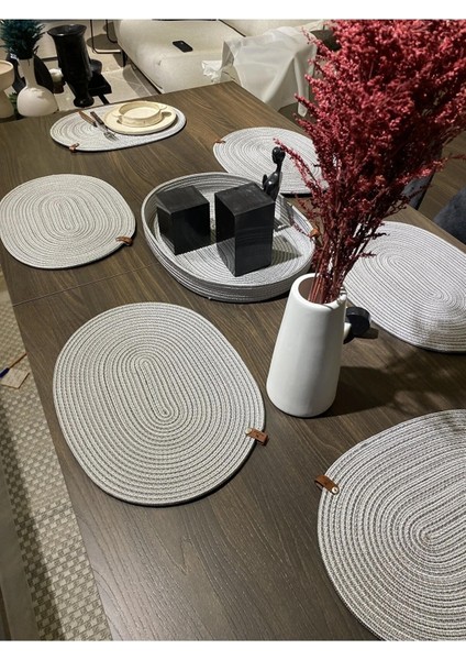 Blaundus 7 Parça Jüt Oval Supla ve Ekmeklik Seti fırsatları
