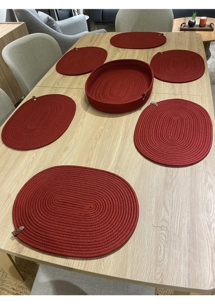 Blaundus 7 Parça Jüt Oval Supla ve Ekmeklik Seti modelleri
