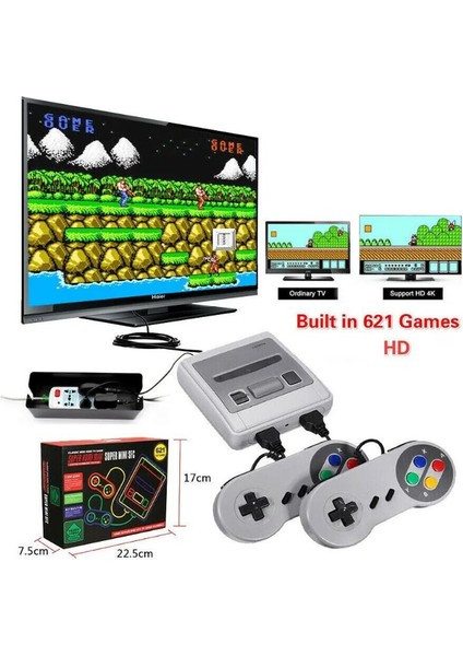 621 Oyunlu Retro Mini Klasik 4K Tv HDMI 8 Bit Video Oyun Konsolu