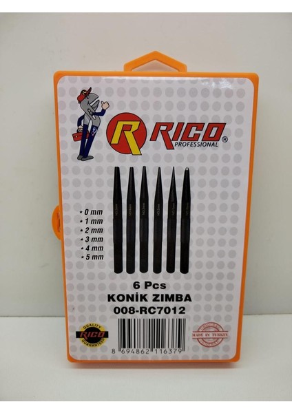 Konik Zımba Seti 6 Parça 008-RC7012 fırsatları