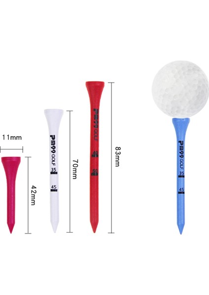 30 Parça Dayanıklı Ahşap Golf Tees 42/70/83MM Saklama Kutusu ile Golf Uygulaması (Yurt Dışından) fırsatları