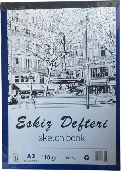 Eskiz Defterı A3 Dikişli 110 gr 50 Yaprak
