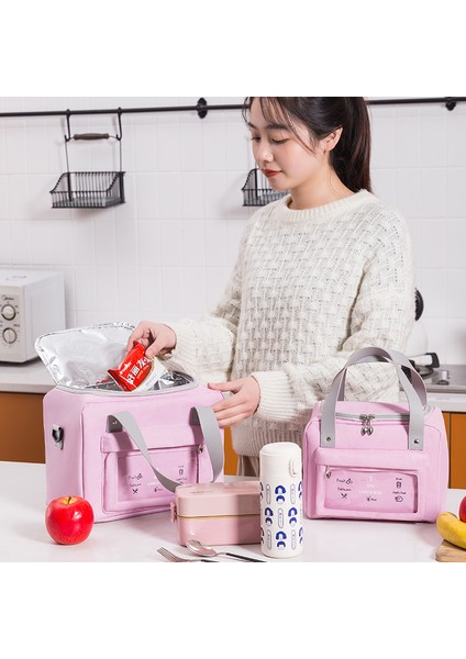 Sevimli Taşınabilir Öğle Yemeği Çantası, Taşınabilir Yalıtımlı Pirinç Çantası, Açık Hava Piknik Çantası, Buz Torbası, Satışa Hazır (Yurt Dışından)