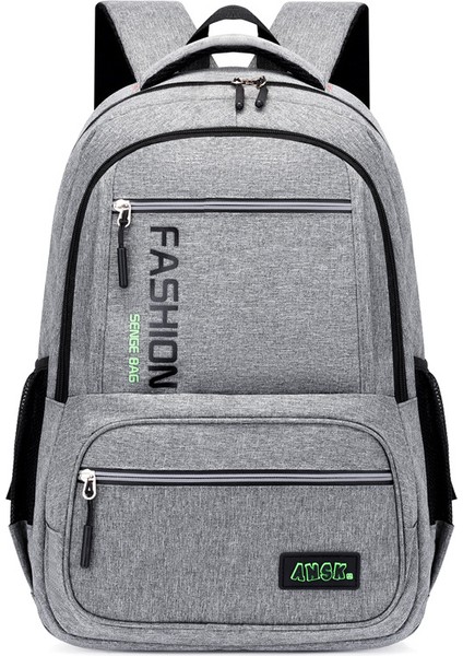 Basit ve Şık Öğrenci Okul Çantası Iş Bilgisayarı Sırt Çantası Düz Renk Harajuku Taşınabilir Okul Çantası (Yurt Dışından)