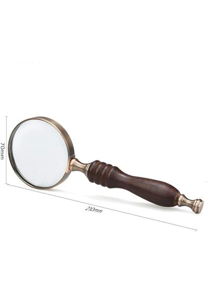 Metal Çerçeve Abanoz Kolu Okuma Klasik Retro Tarzı Fotoğraf Pervane Büyüteç (Yurt Dışından)