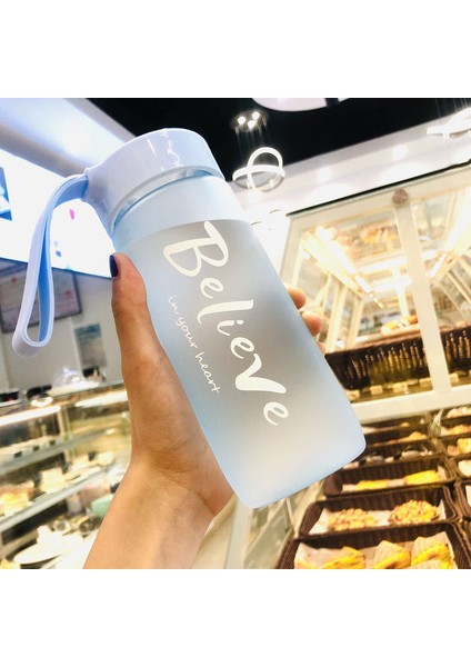 Yaratıcı Buzlu Taşınabilir Öğrenci Açık Plastik Bardak (Yurt Dışından)