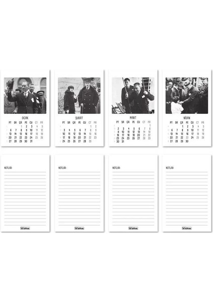 Atatürk Fotoğraflı Masa Takvimi Haftalık Planlayıcılı fiyatları
