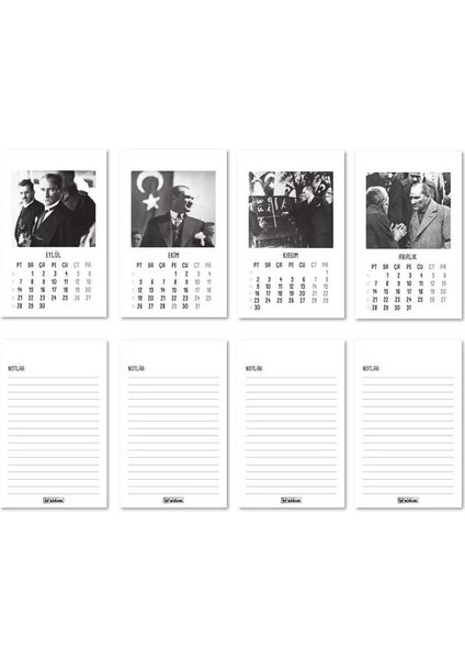 Atatürk Fotoğraflı Masa Takvimi Haftalık Planlayıcılı fırsatları