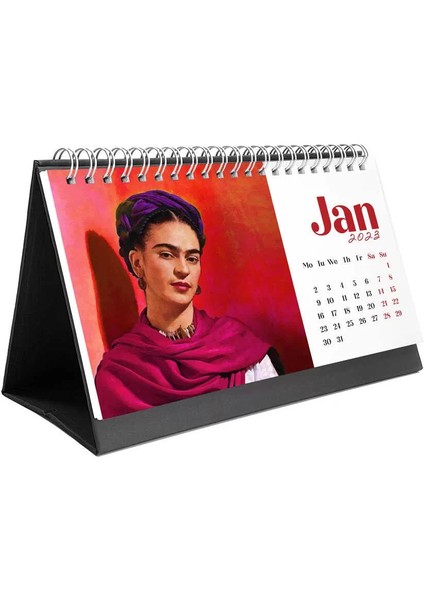 Frida Kahlo Masa Takvimi - 2024 Takvimi - Siyah Renk