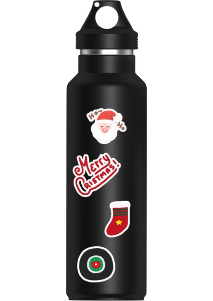 Yılbaşı Temalı Sticker Seti - Ajanda - Laptop - Telefon Sticker Seti 17 Adet