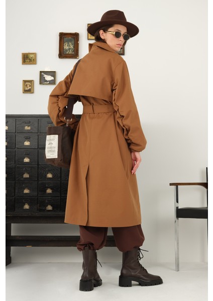 Kolu Lastikli Trençkot Taba fırsatları