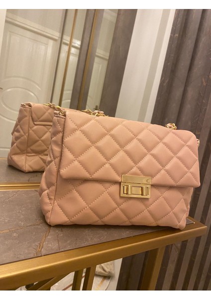 Kadın Nakışlı Kilit Kapma El Çapraz Çanta