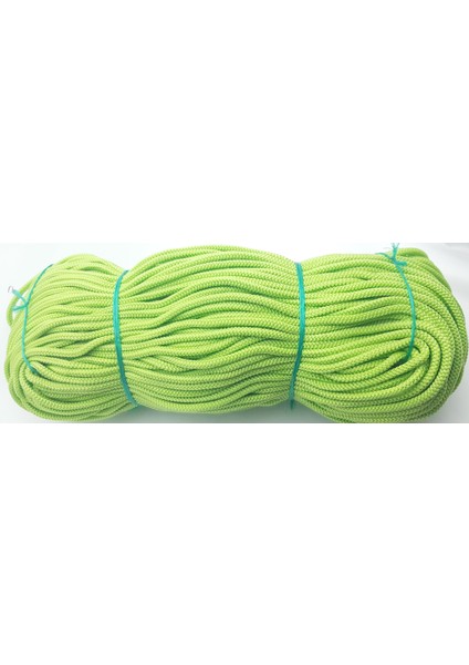 Fıstık Yeşili 6 mm Polyester Makrome Salıncak Hamak Kapşon Ipi (Takribi 850 Gr)