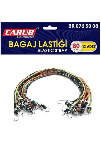 Bagaj Lastiği Ahtapot Lastik 12LI Set Kancalı Lastik 80 > 180CM