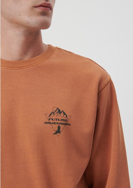 Erkek Baskılı Kahverengi Sweatshirt 0S10009-81216