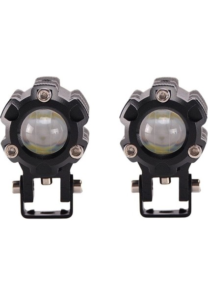 Offroad Sis Lambası Beyaz-Sarı Çakarlı (6.5 cm x 4.5cm 6.5cm ) 10W 12-80V Set / LASS347 indirimleri