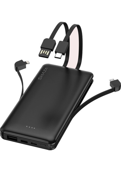 10.000 Mah 4in1 Smart Chip Powerbank Siyah