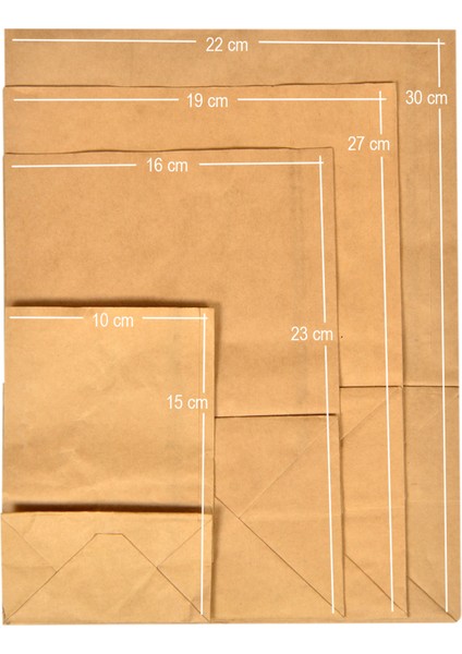 Kraft Dipli Kese Kağıdı 100'lü Paket modelleri