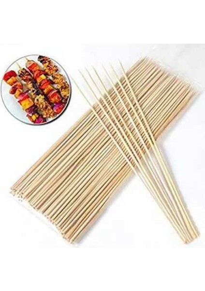 Ahşap Uzun ve Kalın Çöp Şiş Çubuğu 40 cm 20 Adet
