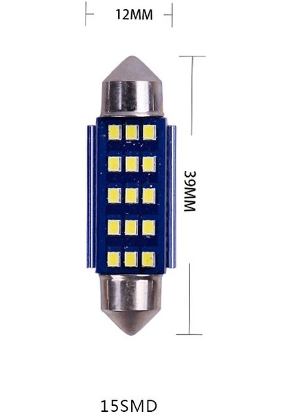 Dekoratif LED Ampul 15SMD Canbus 39MM Sofit Ampul Beyaz/ LAAM870 fırsatları