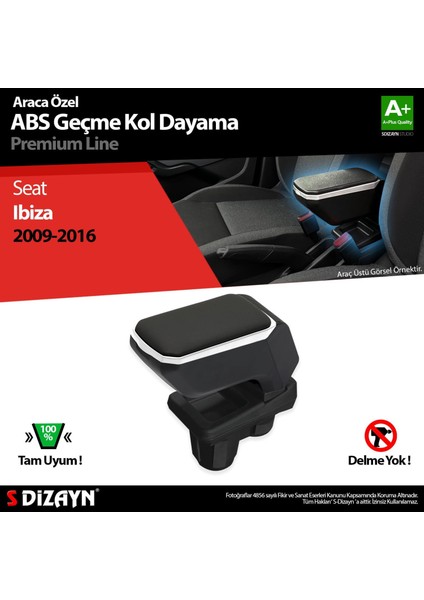 Seat Ibiza Kol Dayama Kolçak Geçmeli Abs Gri 2009-2016 A+Kalite