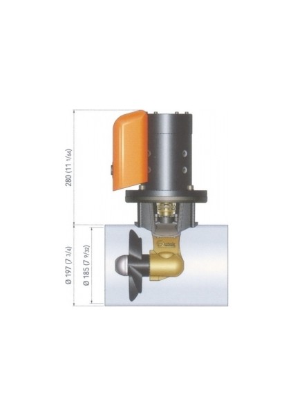 Baş Manevra Pervanesi Tek Pervane 55KGF 24V Dc  Ø 185 mm Tünel