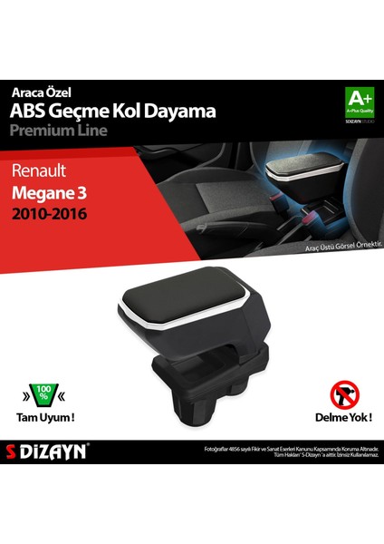 Renault Megane 3 Kol Dayama Kolçak Geçmeli Abs Gri 2010-2016 A+Kalite fiyatları