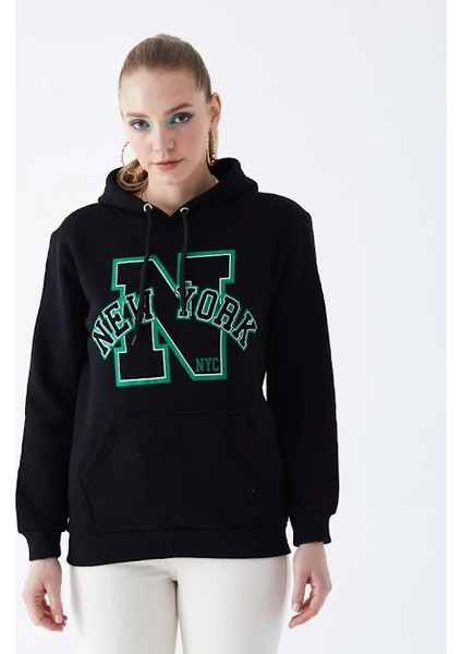 Oversize Baskılı Sweatshirt
