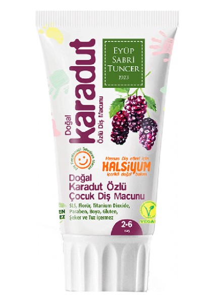 Doğal Karadut Özlü Diş Macunu 2-6 Yaş 60 ml fiyatları