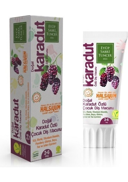 Doğal Karadut Özlü Diş Macunu 2-6 Yaş 60 ml
