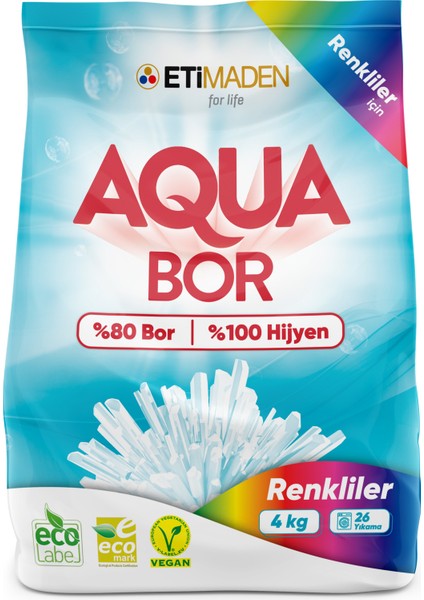 Beyazlar ve Aquabor Renkliler Toz Deterjan 4 Kgx6 modelleri