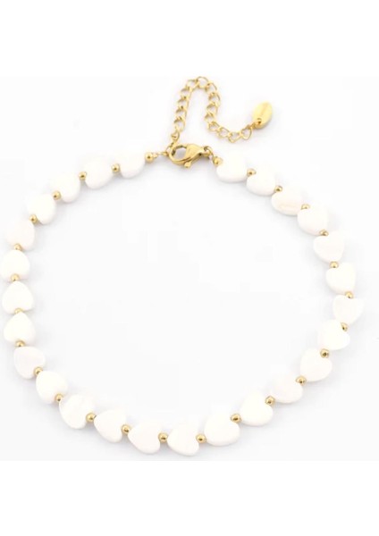 Doğal Sedef Kalp Halhal