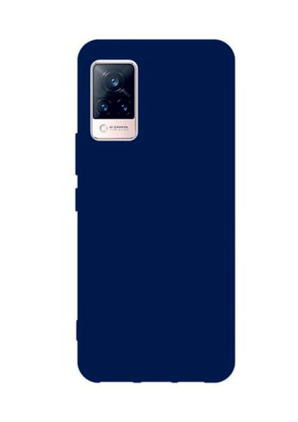 Vivo V21 Lacivert Silikon Rubber Kılıf Arka Kapak