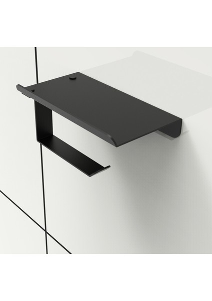 Raflı Rulo Kağıt Havluluk Peçetelik Banyo Mutfak Tuvalet Kağıdı Tutacağı Metal