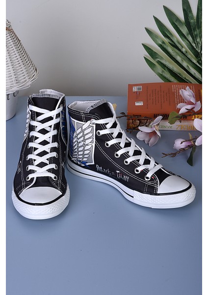 Attack On Titan Baskılı Kaydırmaz Taban Converse