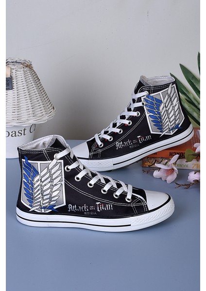 Attack On Titan Baskılı Kaydırmaz Taban Converse