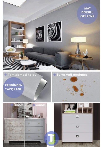 Kendinden Yapışkanlı Mat Renkli Mutfak Banyo Tezgah Duvar Dolap ve Masa Kaplama 60CMX100CM modelleri