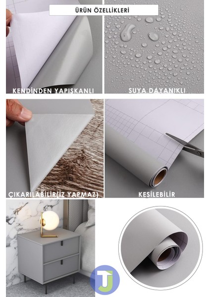 Kendinden Yapışkanlı Mat Renkli Mutfak Banyo Tezgah Duvar Dolap ve Masa Kaplama 60CMX100CM