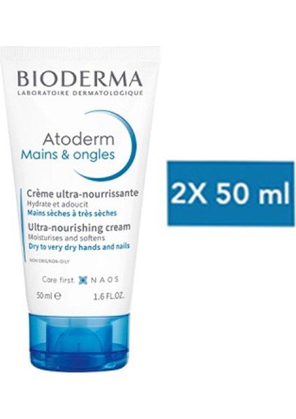 Atoderm Hand And Nail Cream 2X50ML Ikiz Set