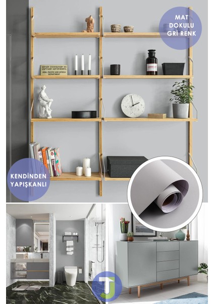 Kendinden Yapışkanlı Mat Renkli Mutfak Banyo Tezgah Duvar Dolap ve Masa Kaplama 60CMX300CM