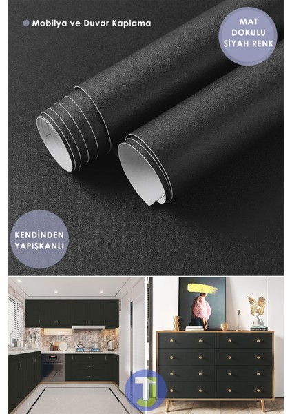 Kendinden Yapışkanlı Mat Renkli Mutfak Banyo Tezgah Duvar Dolap ve Masa Kaplama 60CMX500CM