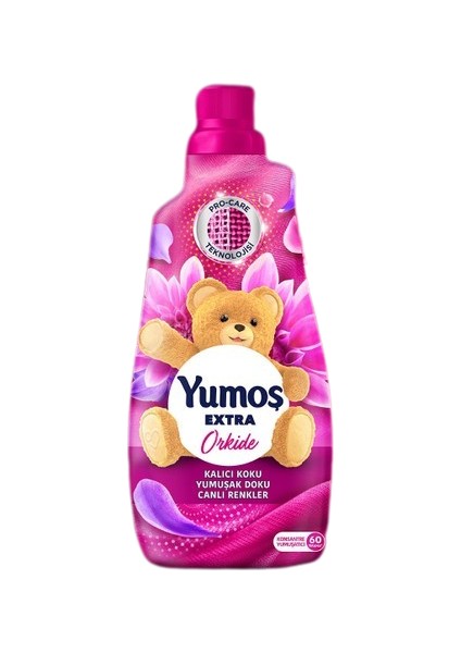 Extra Orkide Yumoş Konsantre Çamaşır Yumuşatıcı 1440 ml 60 Yıkama X2