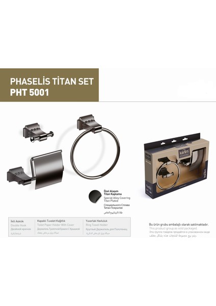 Mesa Teknik Phaselis Serisi Titan 3lü Aksesuar Set