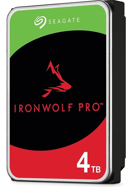 Ironwolf Pro, 4 Tb, Kurumsal Nas Dahili Sabit Disk HDD - Cmr 3,5', Sata 6 Gb/sn, 7200 Devir/dakika, 256 MB Önbellek, Raıd Ağa Bağlı Depolama Için, Rescue Hizmetleri (ST4000NT001)