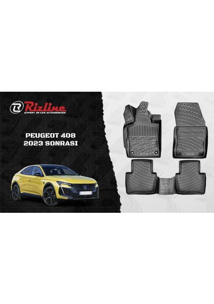 Rizline Peugeot 408 2023 Sonrası 3D Havuzlu Paspas fiyatları